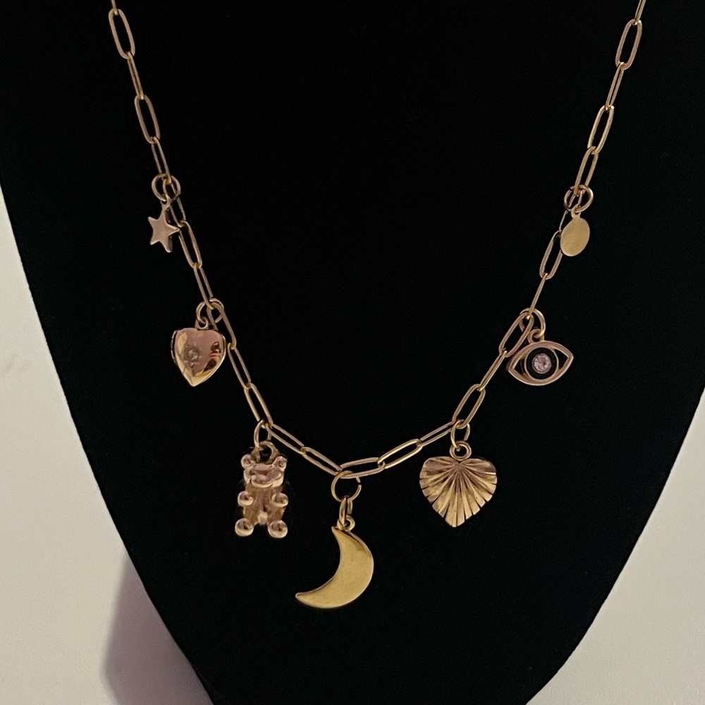 14K gold plate charm bracelet